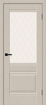 Дверь Прима-3 / Cream Silkwood / White Сrystal