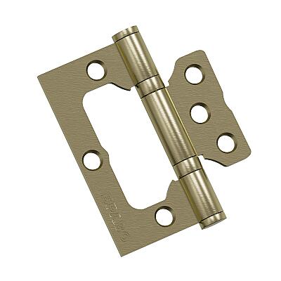 Петля без врезки стальная Bravo F-4-2BB 75*64*2,5 (универс.) / AB Бронза